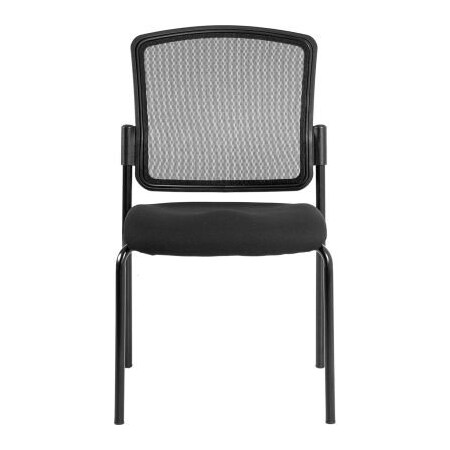 Raynor Marketing Eurotech Dakota Side Chair - Black Fabric / Mesh - Armless Arms 7014-BLK